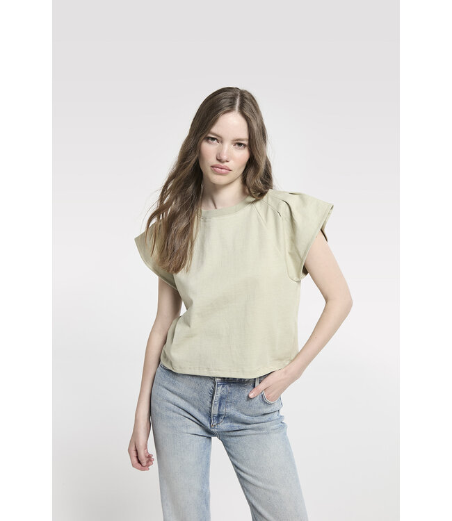 Homage Top With Wide Shoulders