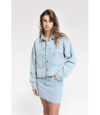 Homage Mini Skirt Distressed