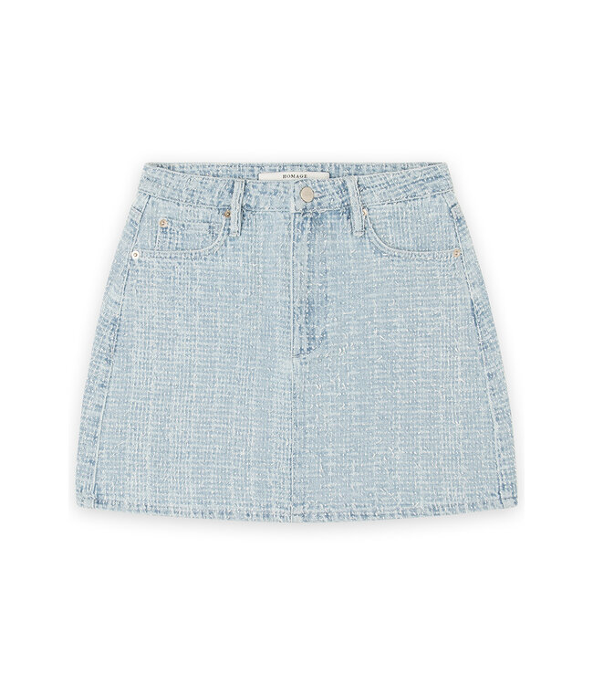 Homage H-CS26M05 Mini Skirt With Allover Distressed