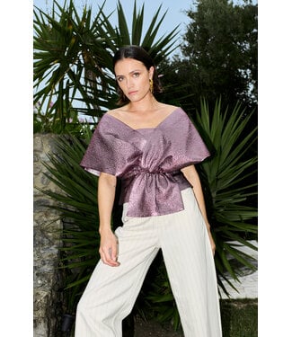 BY-BAR AMSTERDAM simone metallic top