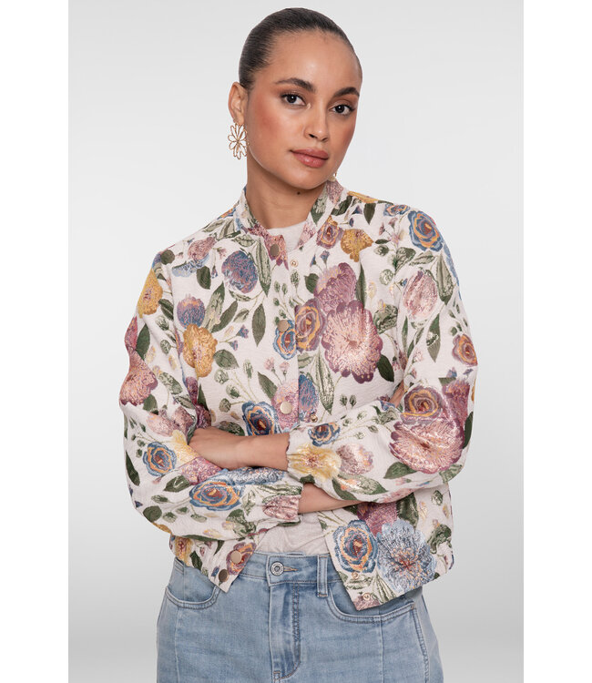 Geisha 65090-26 Bomber jacket leaves