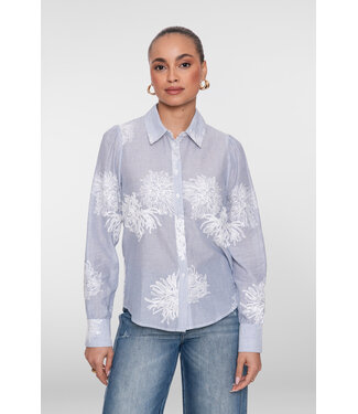 Geisha Blouse embroidered flowers