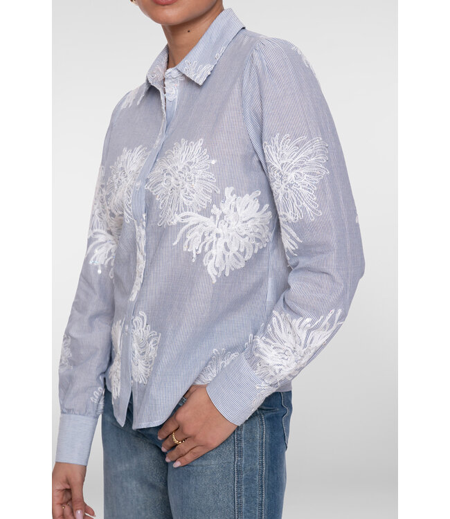Geisha 63143-21 Blouse embroidered flowers