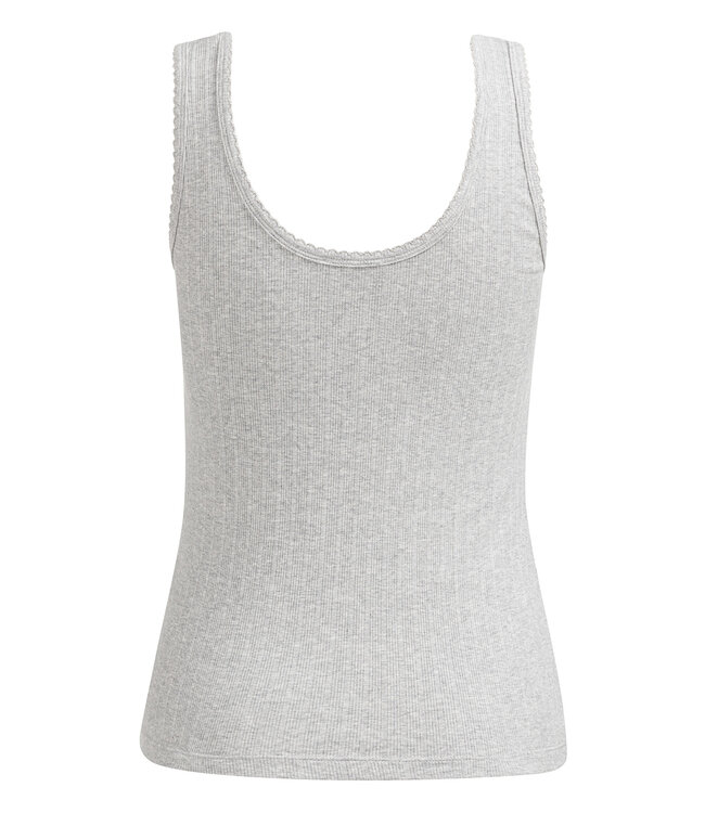 Yaya 01-729049-602 Singlet met sierlijke halsrand