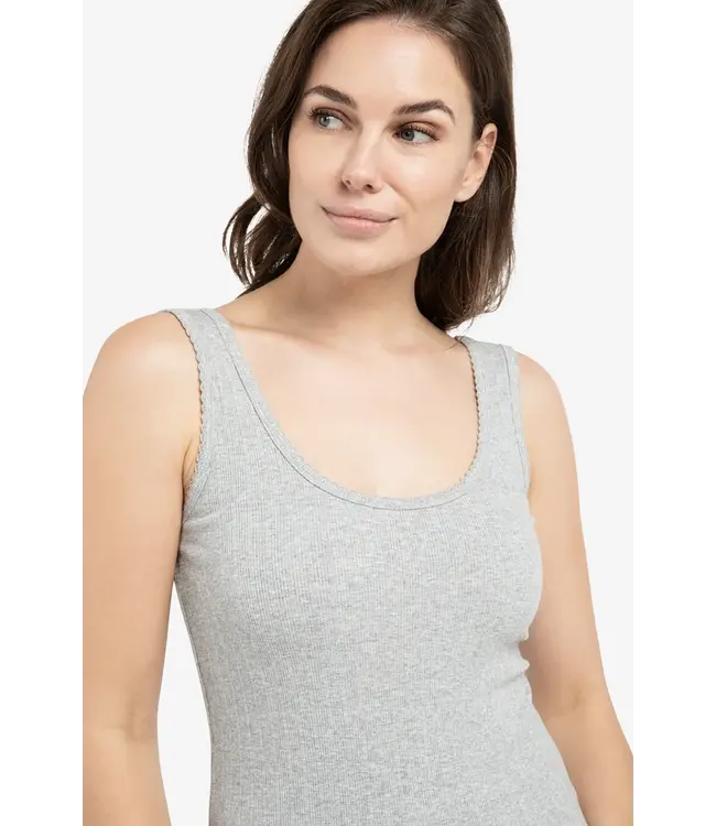 Yaya 01-729049-602 Singlet met sierlijke halsrand