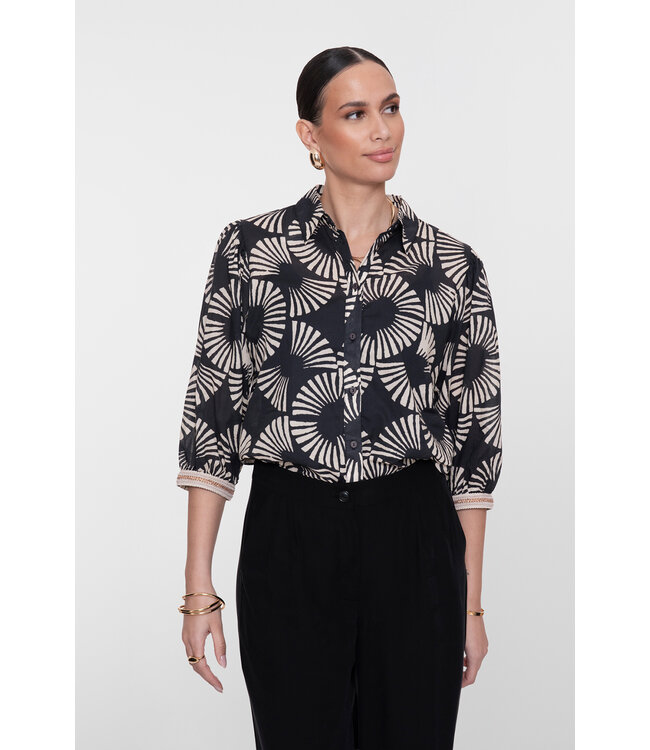 Geisha 63208-20 Blouse met waaierprint