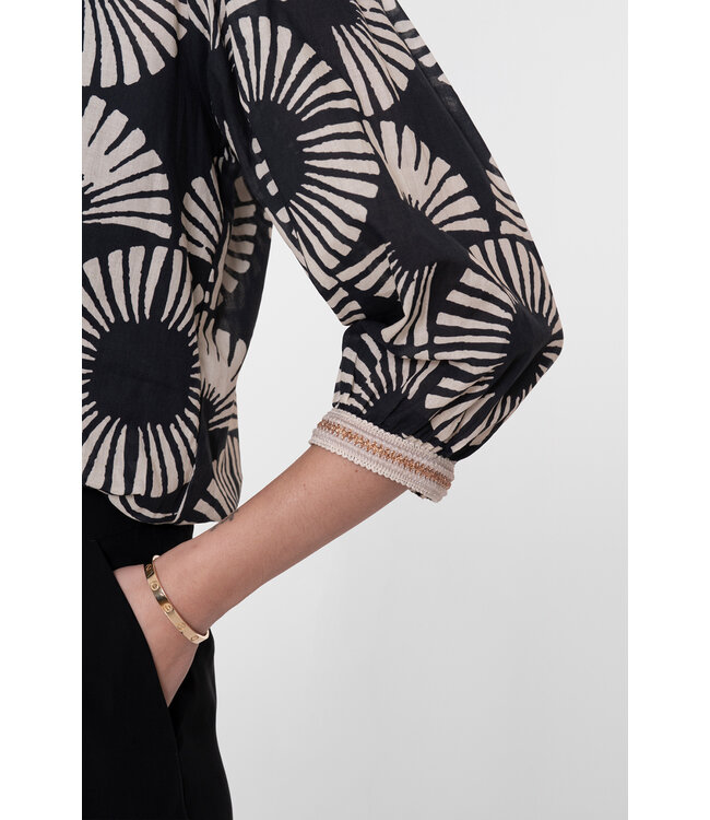 Geisha 63208-20 Blouse met waaierprint