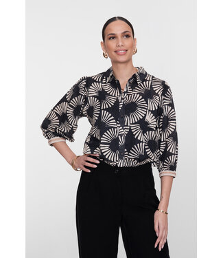 Geisha Blouse met waaierprint