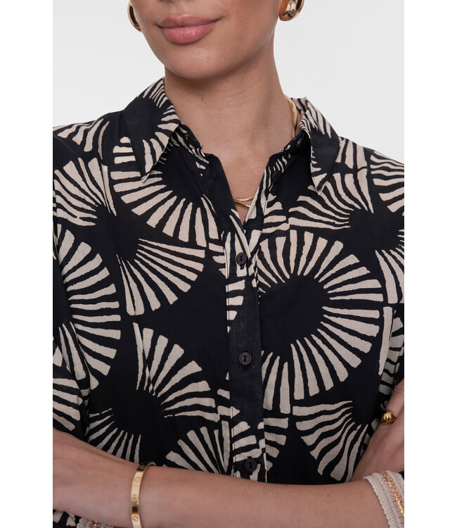 Geisha 63208-20 Blouse met waaierprint