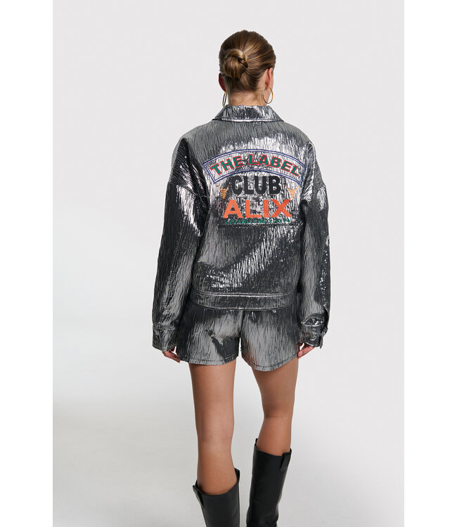 Alix the Label 2603457559 Silver artwork jacket