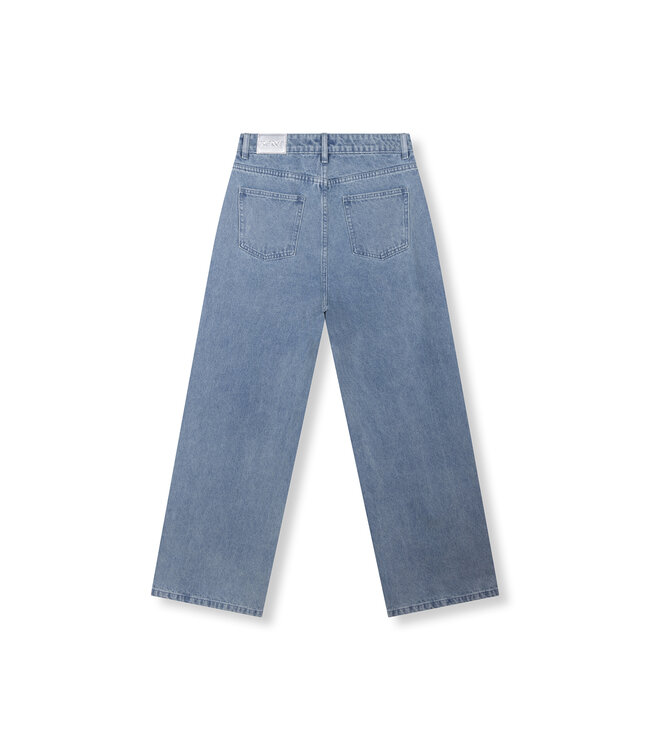 Refined Department R2603171931 ladies woven relaxed fringes denim pants PAYTON