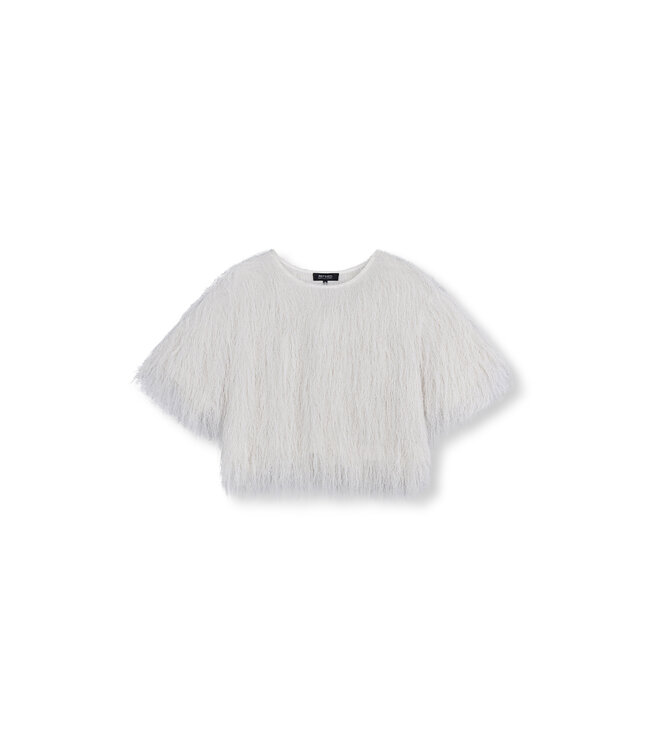 Refined Department R2603756905 ladies woven cropped fringes blouse FAYENNA