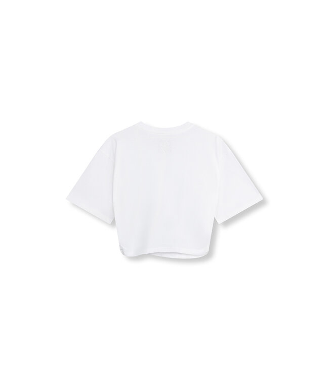 Refined Department R2603717967 ladies knitted cropped knot t-shirt BARR