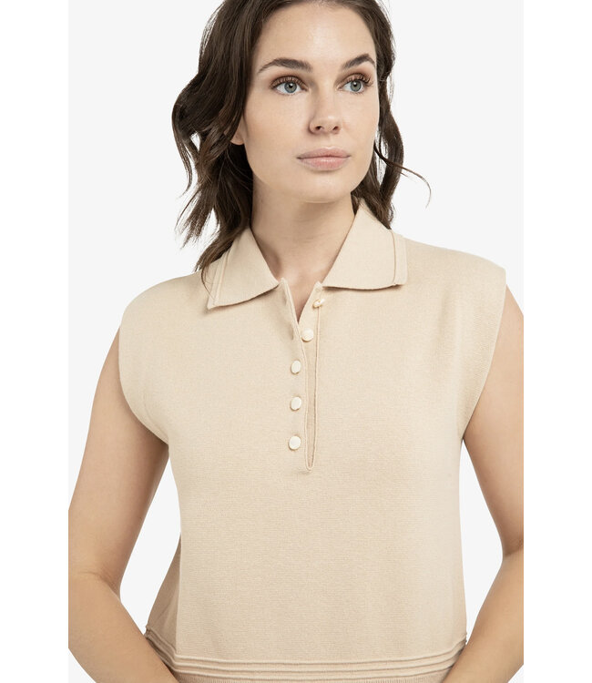 Yaya 01-000572-603 Mouwloze trui met knoopjes