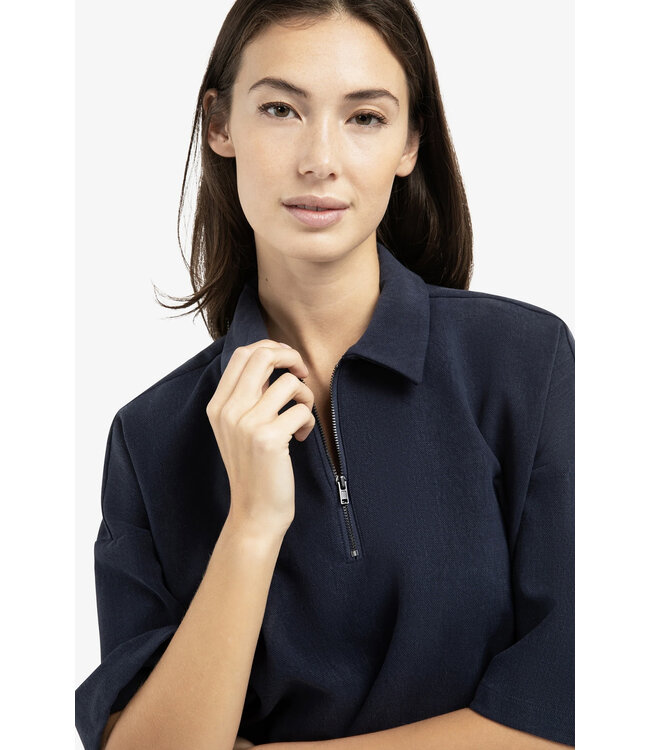 Yaya 01-701357-603 Polo top met halve rits