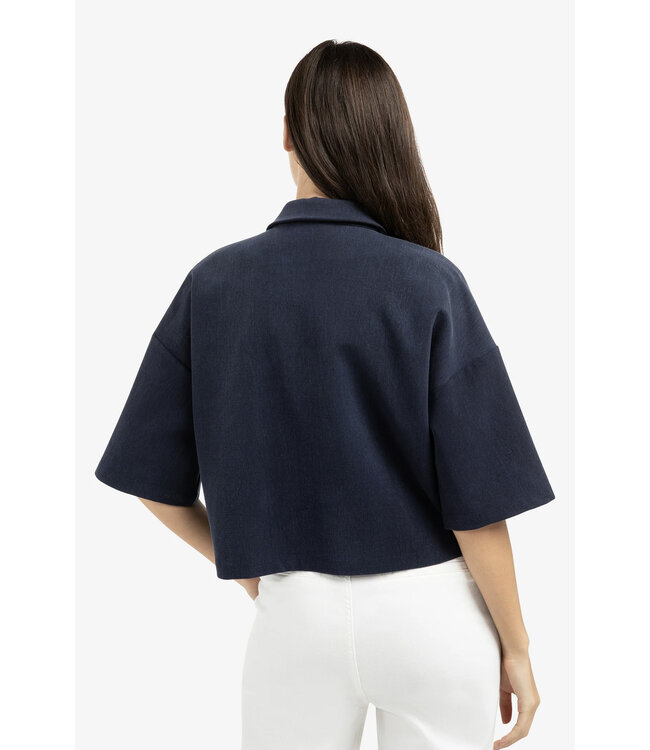 Yaya 01-701357-603 Polo top met halve rits