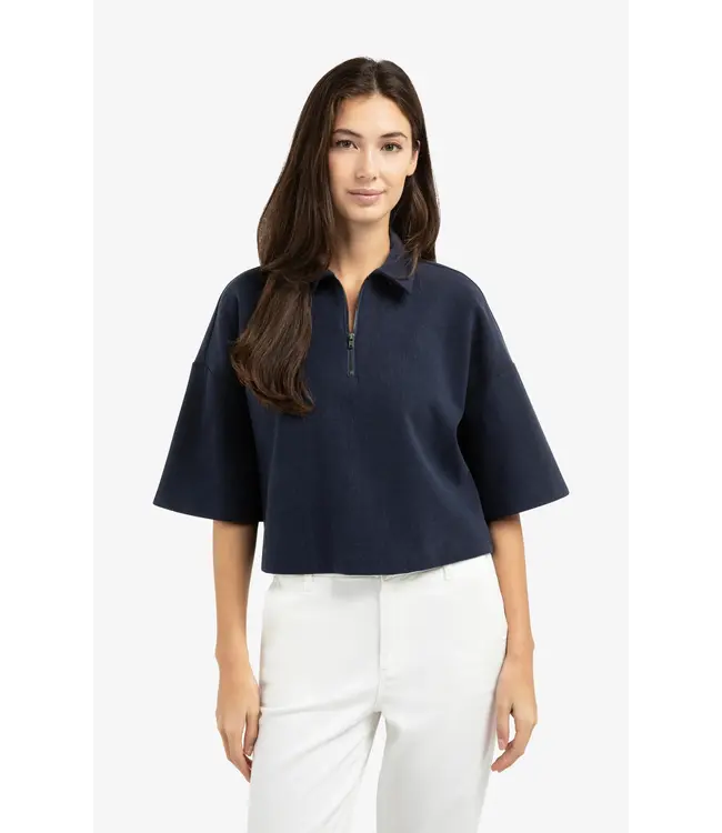 Yaya 01-701357-603 Polo top met halve rits