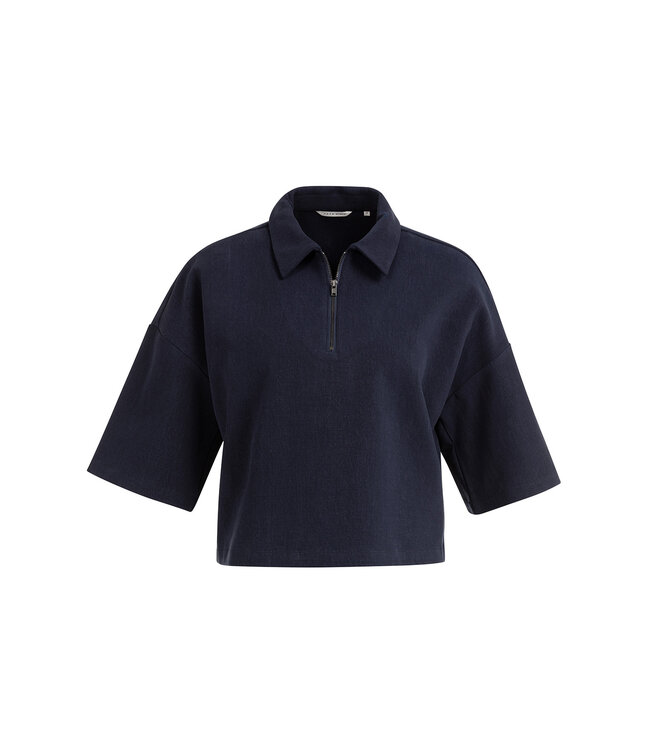Yaya 01-701357-603 Polo top met halve rits