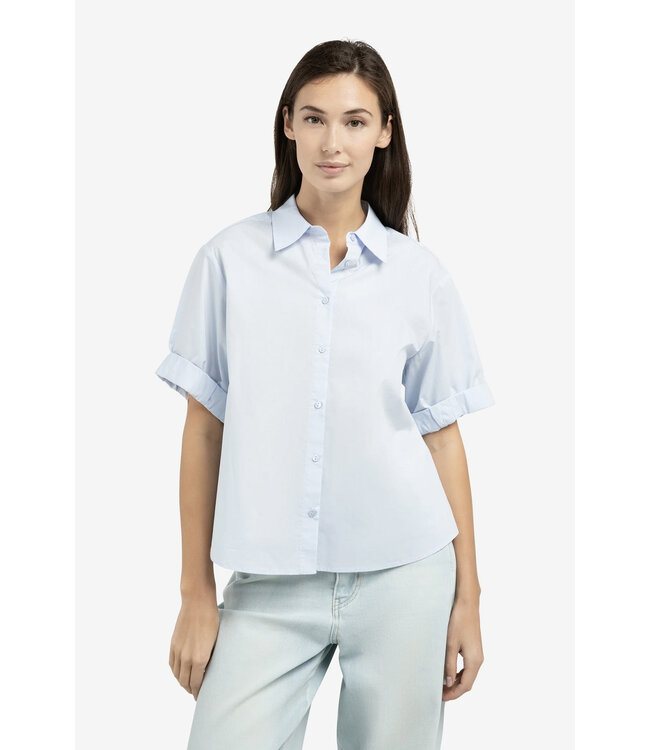 Yaya 01-201207-603 Blouse met omgeslagen mouwen