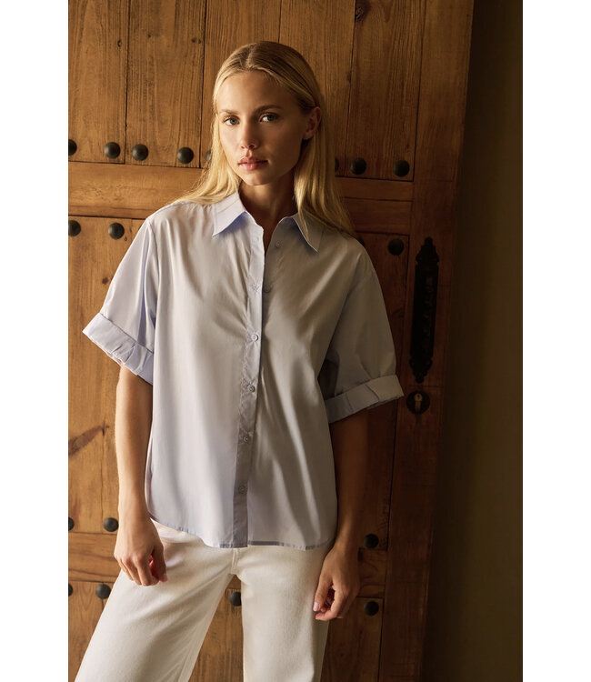 Yaya 01-201207-603 Blouse met omgeslagen mouwen