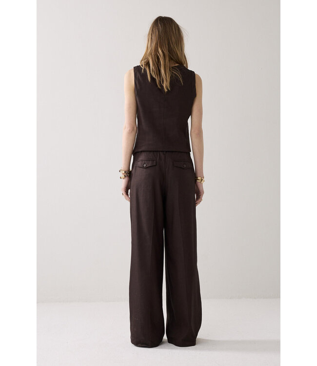 Summum Woman 4s2953-11780 Broek linnenblend