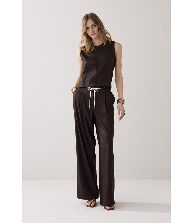 Summum Woman 4s2953-11780 Broek linnenblend