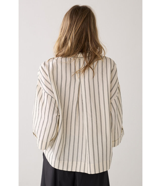 Summum Woman 2s3420-12374 Top met chenille-streep