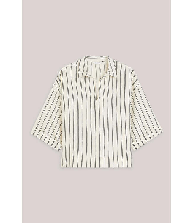 Summum Woman 2s3420-12374 Top met chenille-streep