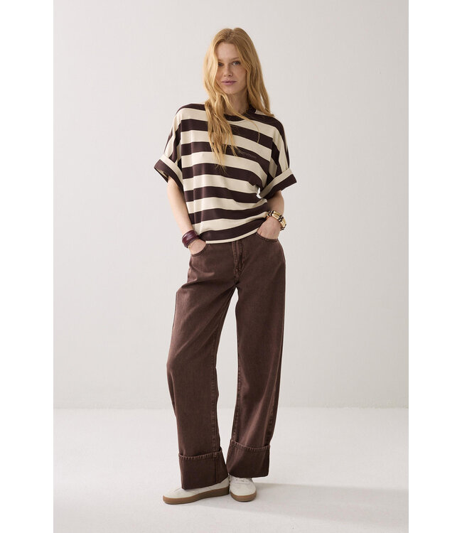 Summum Woman 3s5112-30681 Gestreepte heavy jersey top