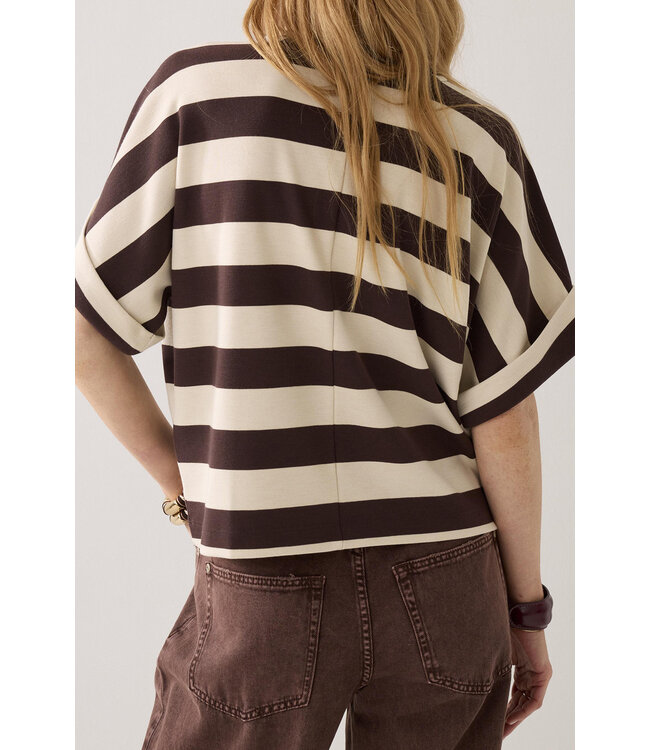 Summum Woman 3s5112-30681 Gestreepte heavy jersey top