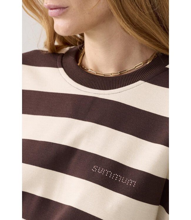Summum Woman 3s5112-30681 Gestreepte heavy jersey top