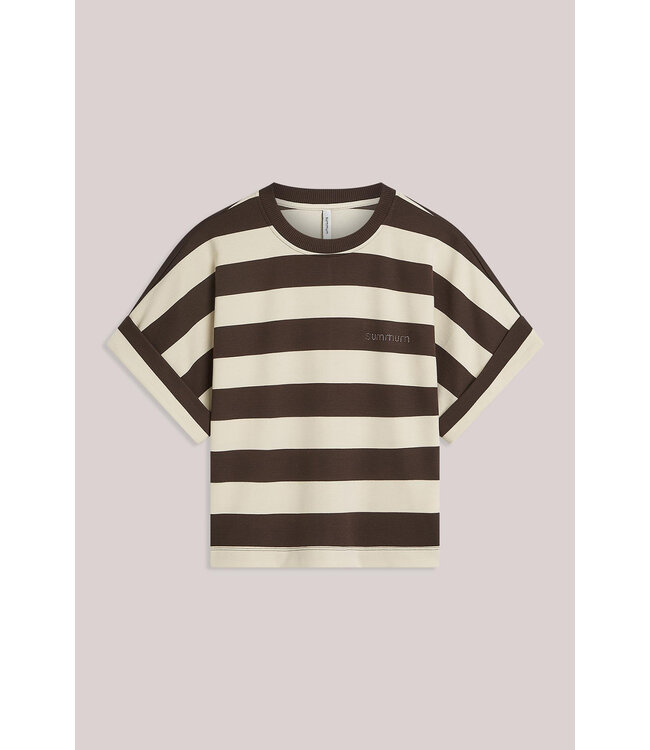 Summum Woman 3s5112-30681 Gestreepte heavy jersey top