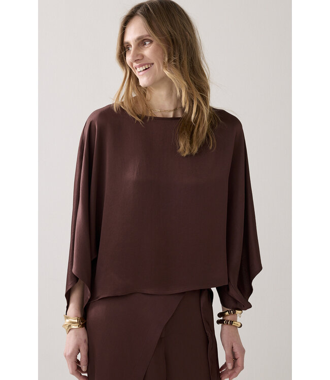 Summum Woman 2s3402-12084 Silky top met kimonomouw