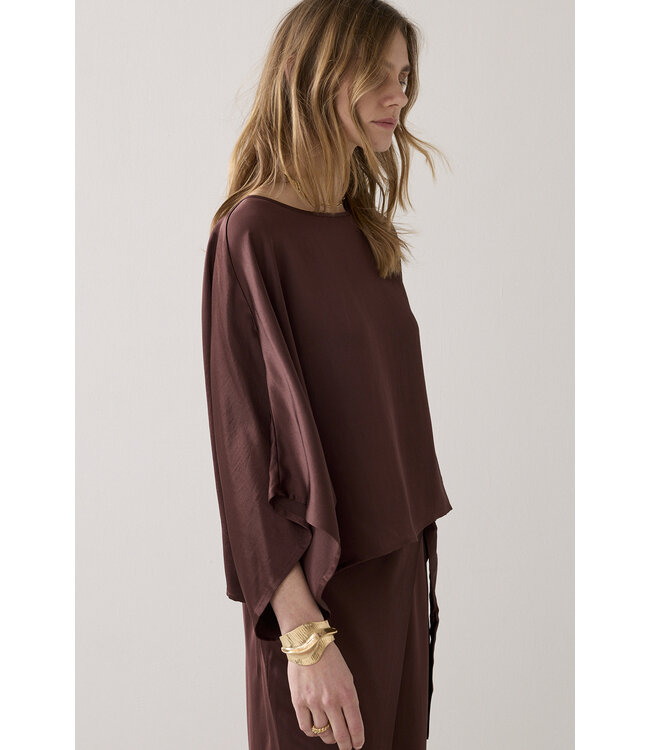 Summum Woman 2s3402-12084 Silky top met kimonomouw