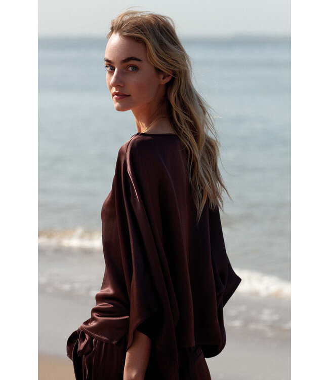 Summum Woman 2s3402-12084 Silky top met kimonomouw