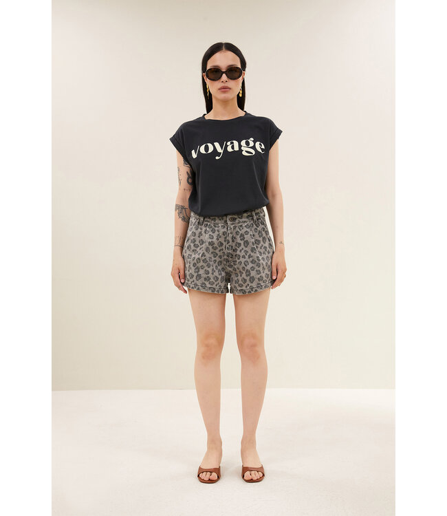 BY-BAR AMSTERDAM 26218515 june grey cheetah shorts