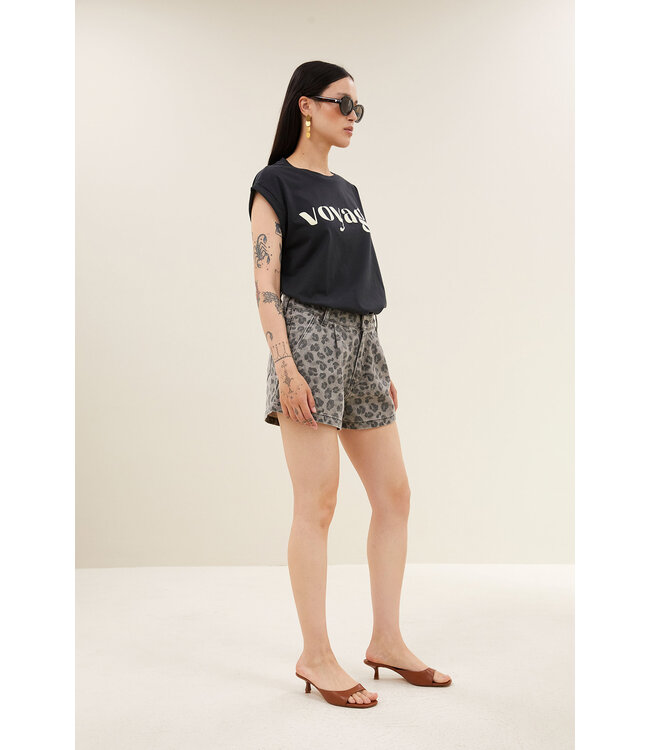 BY-BAR AMSTERDAM 26218515 june grey cheetah shorts