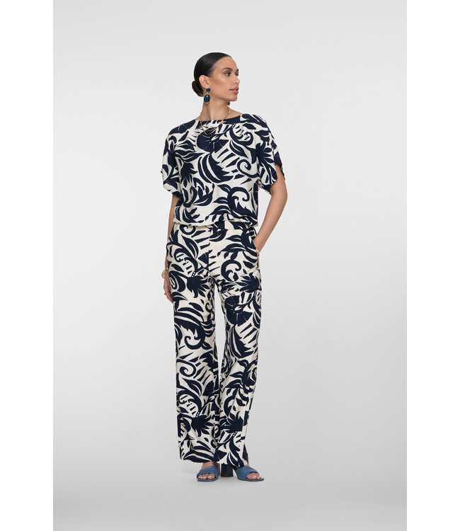 Geisha 61141-26 Broek met bloemdessin