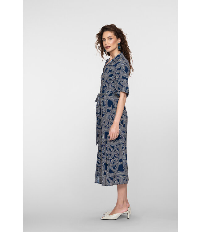 Geisha 67053-70 jurk met print en split