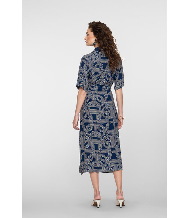 Geisha 67053-70 jurk met print en split