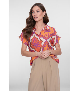 Geisha Blouse mango/purple