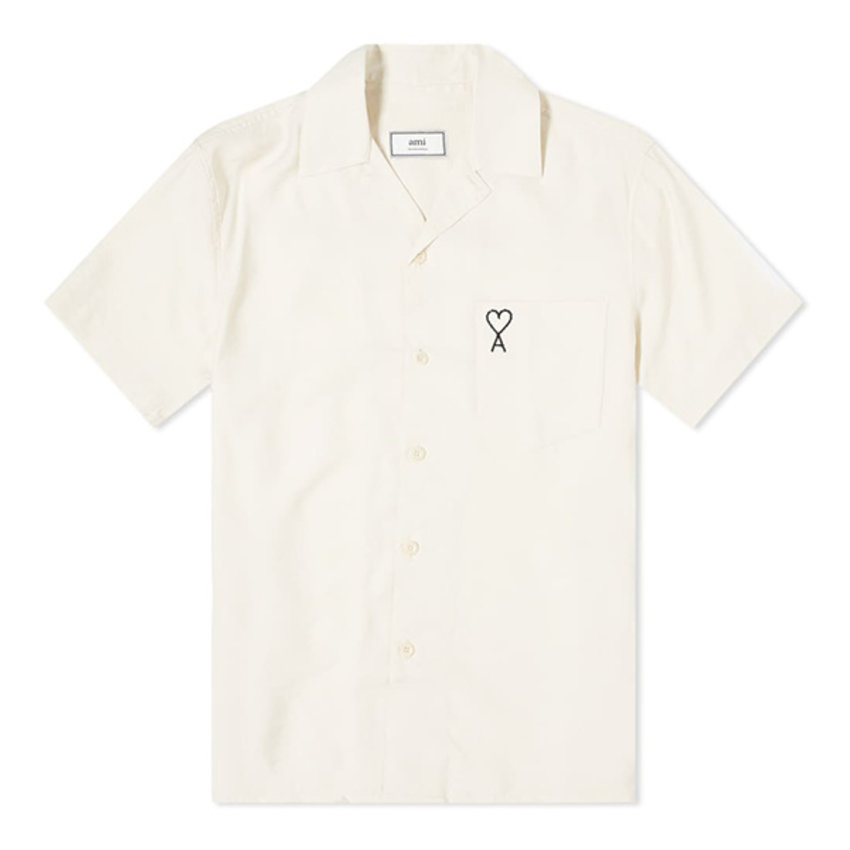 AMI Paris AMI Logo Shirt Boy Fit Off White