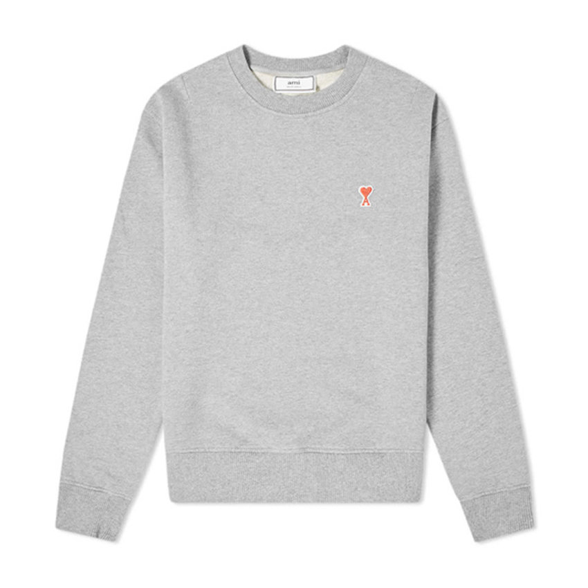 AMI Paris AMI Small A Heart Crew Sweat Heather Grey