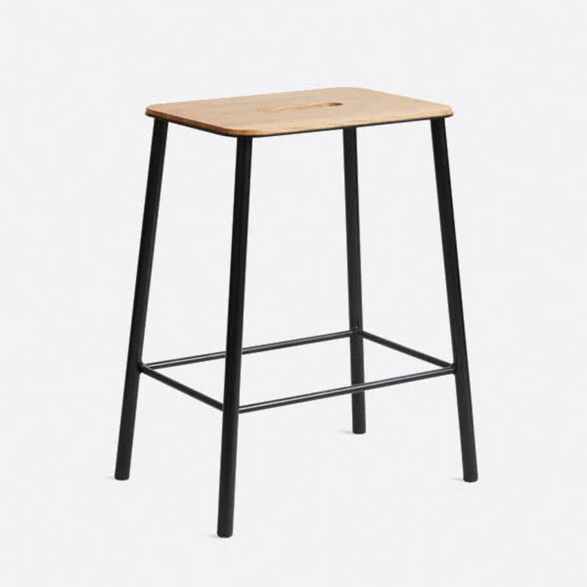 FRAMA Adam Stool Oak Black H50