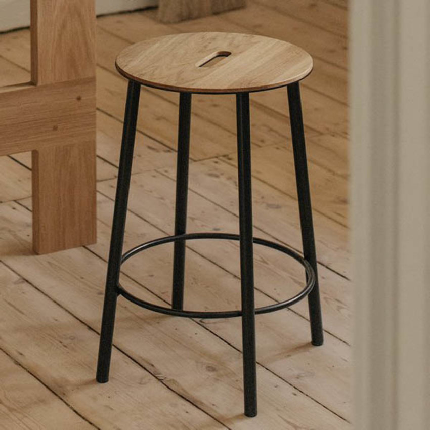 FRAMA Adam Stool R031 Oak Black H50