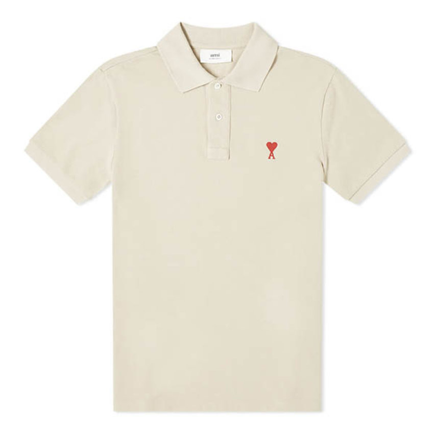 AMI Paris AMI A Heart Polo Beige