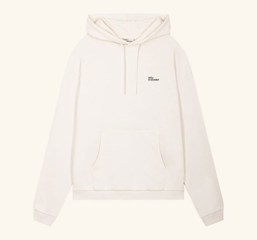 Drole De Monsieur Balcony Graphic Hoodie Off White
