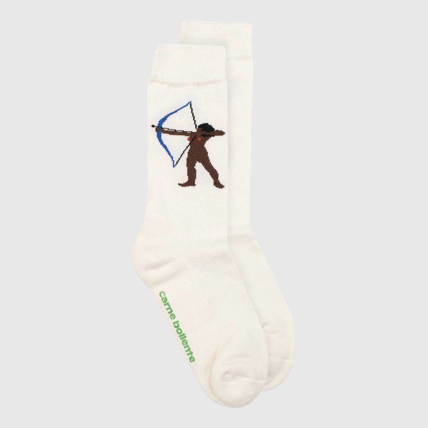 Carne Bollente Jerk Me If You Can Socks White