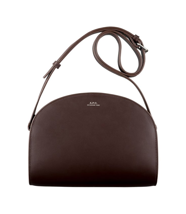 A.P.C. A.P.C. Half-Moon Shoulder Bag Dark Chestnut Brown