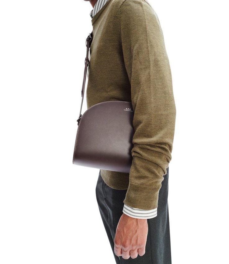 A.P.C. A.P.C. Half-Moon Shoulder Bag Dark Chestnut Brown